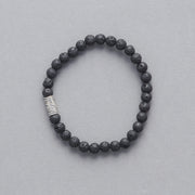 Product shot of the CHAD Le BijouBijou Bracelet made with lavastone and sterling silver 