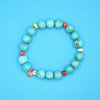 Product Shot of the Azzura Bracelet made with Turquoise and Howlite Discs.