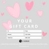 The Le BijouBijou Gift Certificate Hearts is a gift card with various illustraded pink heaerts in a pale grey backgroung. The  perfect gift for that special someone. 