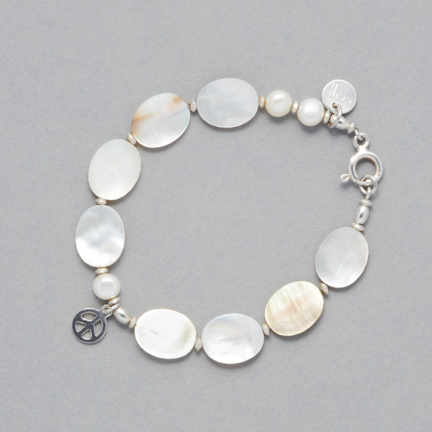 Pearl Bracelet Natural Mother of Pearl Bracelet Sterling 