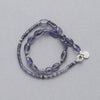 Product Picture of the LE BIJOUBIJOU MIRA Double Wrap Bracelet made with oval-shaped Iolite and faceted Iolite. 
